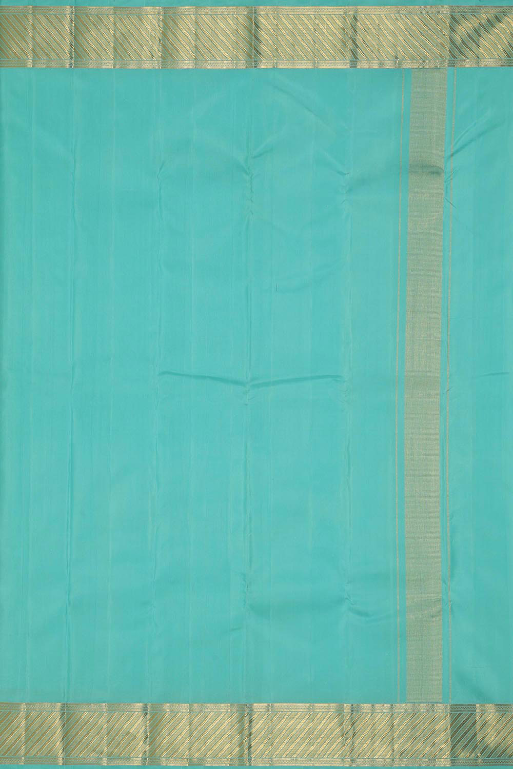 Image of Venkatagiri Silk Turquoise-Blue Traditional Dhoti With Kanduva (8 X 4)